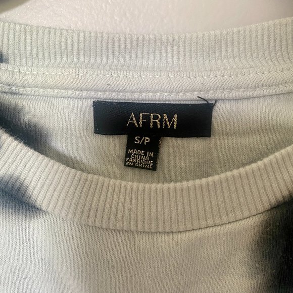 AFRM Cropped Blush & Noir Pullover Sweatshirt Top Size Small - Picture 2 of 8